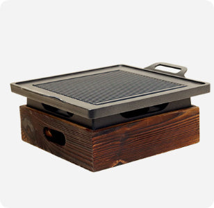 Seoul Style Smoke-Free – Piastra Grill in Stile Coreano con Supporto in Legno
