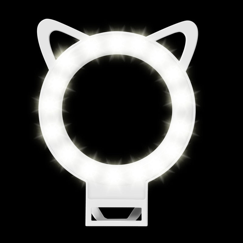 Universal Selfie-Ring: Luce LED USB per Smartphone