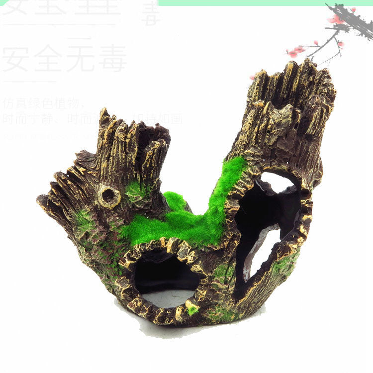 MossyLog - Tronco Cavo con Muschio Naturale