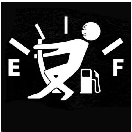 Adesivo Divertente Indicatore Carburante