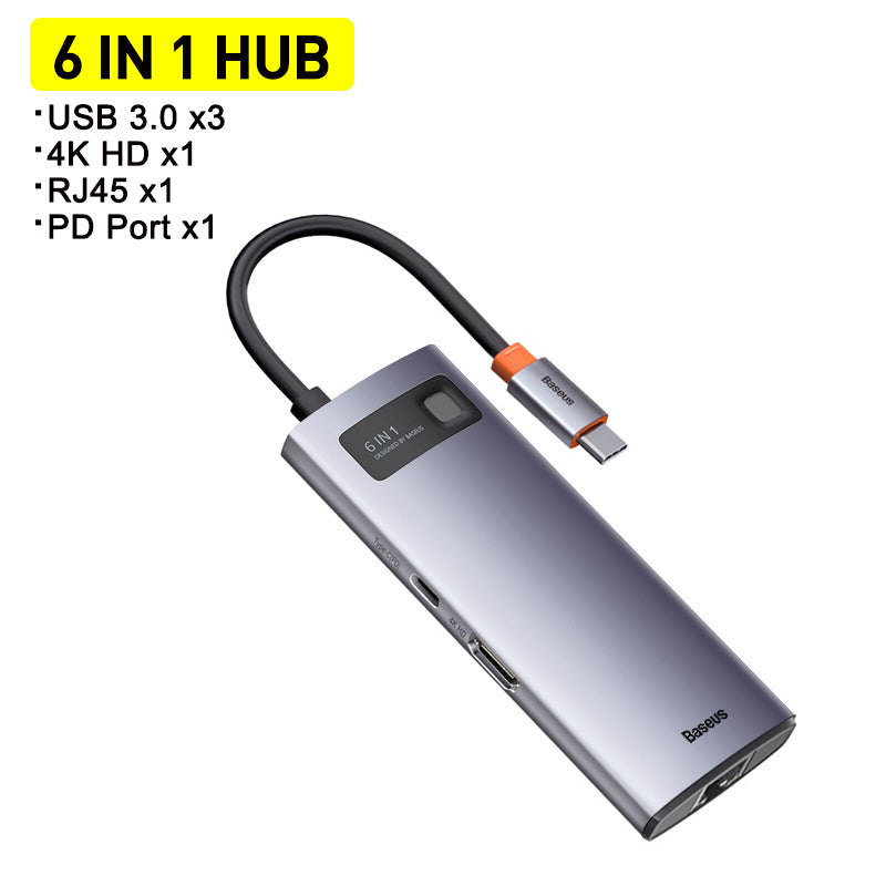 Hub Metal Shimmer - USB-C a 4K HD & Multi-Porta