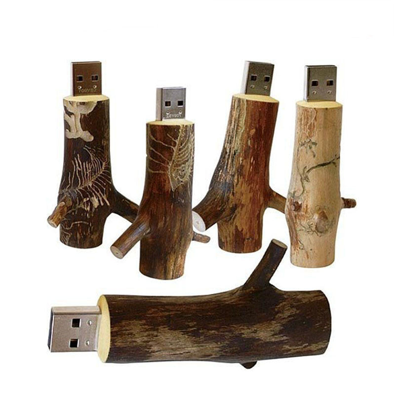 Jaster Nature Series - Chiavetta USB a forma di Ramo in Legno (2GB / 4GB / 8GB / 16GB / 32GB)