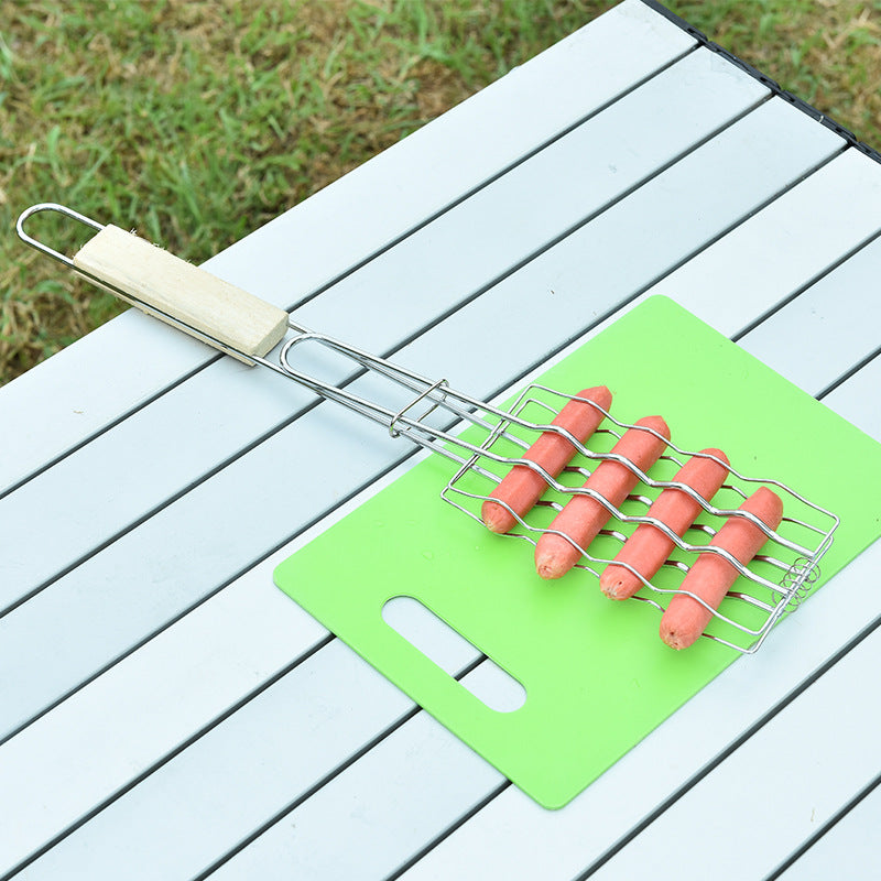 Wooden Sausage Clipper – Pinza per Salsicce e Verdure con Manico in Legno