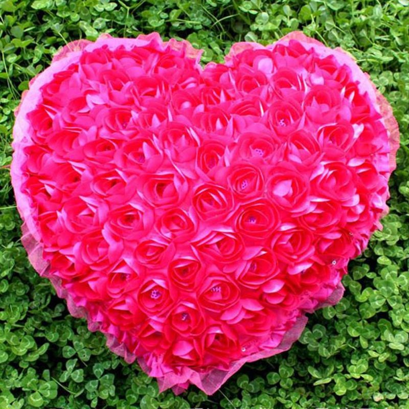 Romantic 3D Rose Pillow