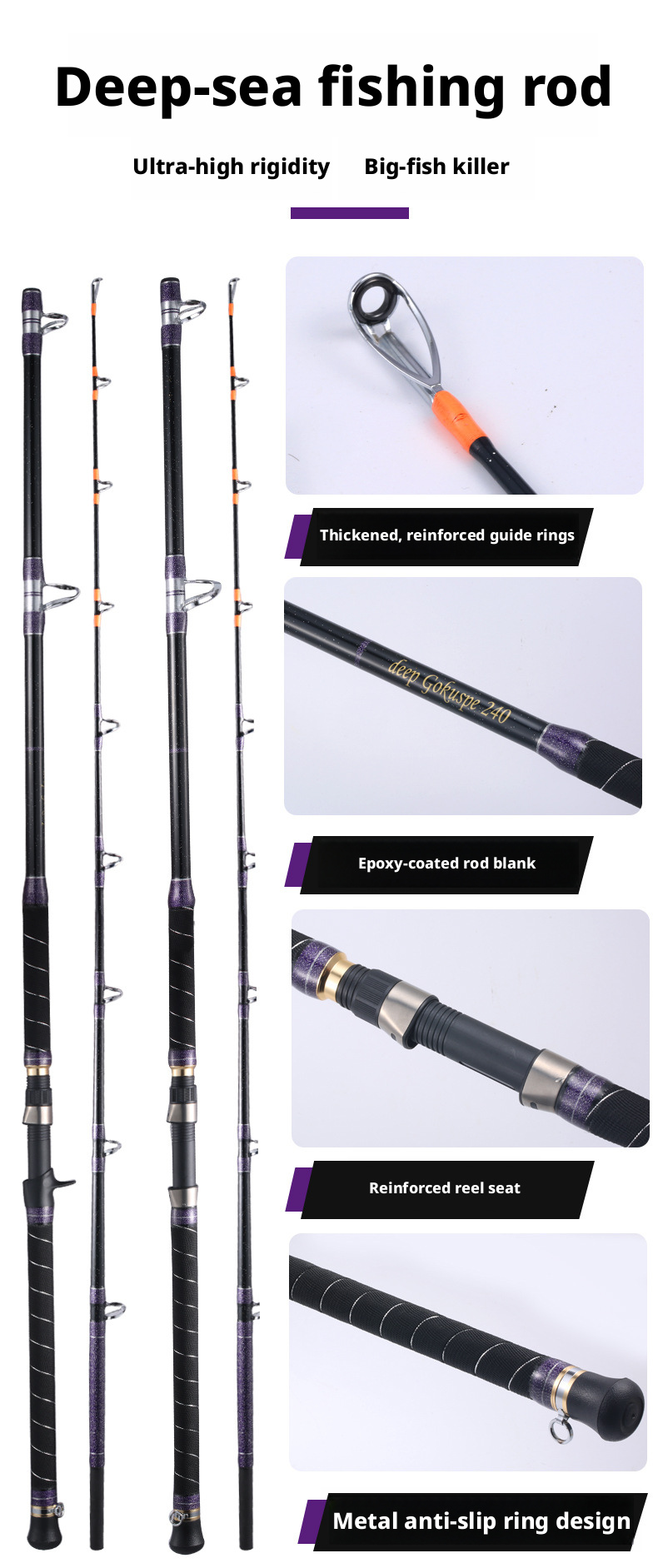 Canna da Pesca Deep Gokuspe 240 Spinning/Baitcasting