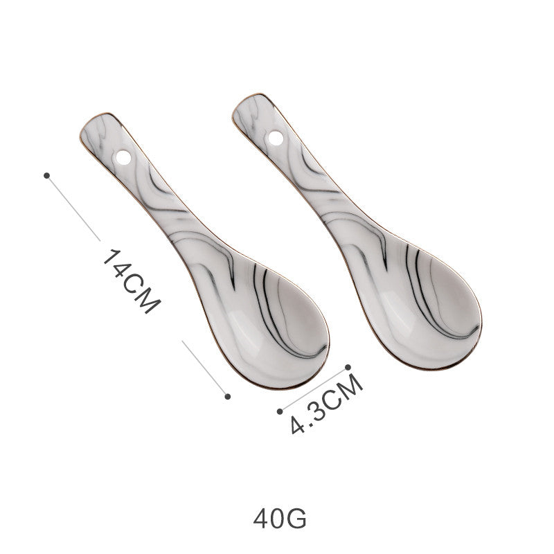 Set Piatti con Texture Marmo Moderno