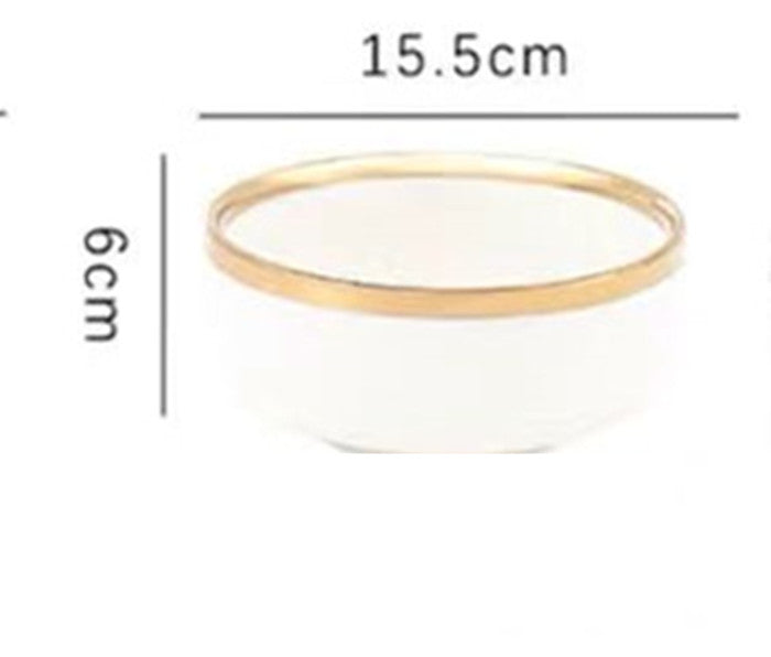 Nile Gold Rim - Porcellana Bianca e Oro