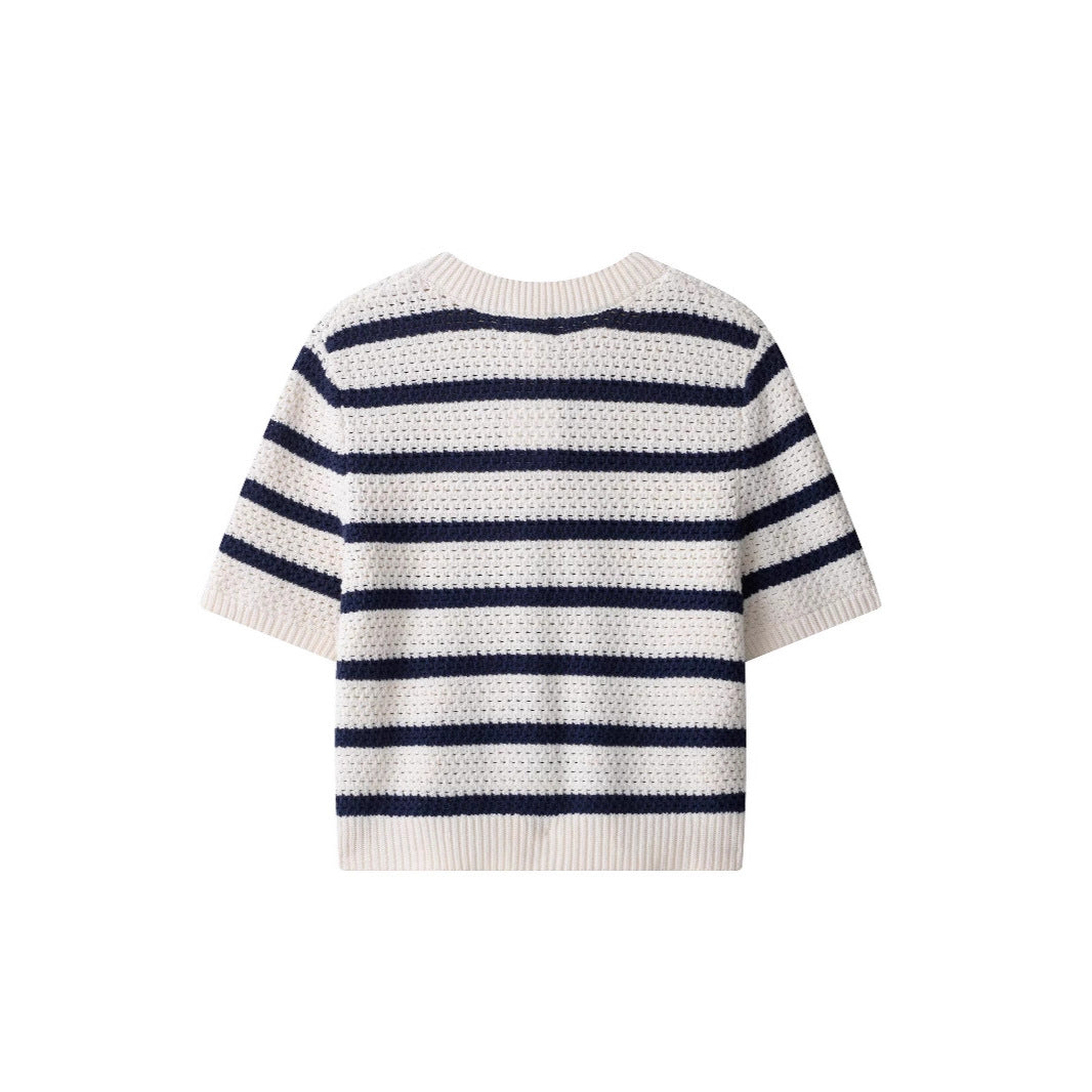 Gilet in Maglia a Righe (S-L)