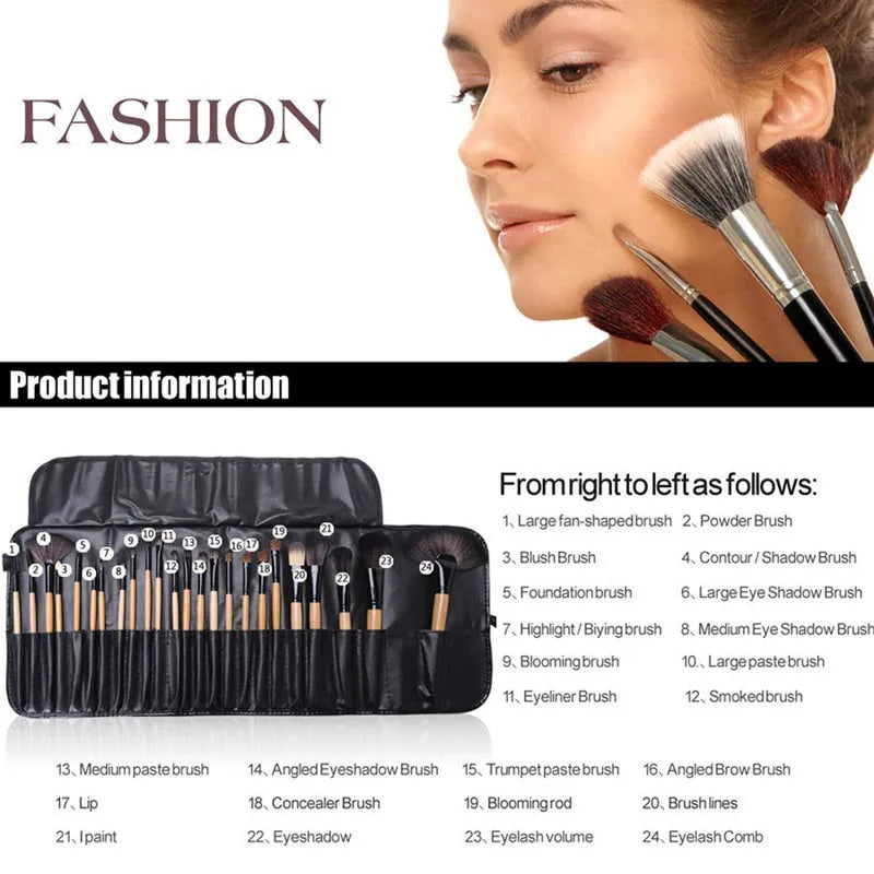 Spazzola di Trucco Set 24 Pennelli