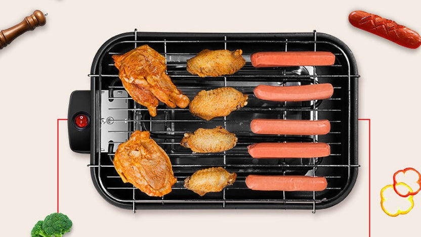 Korean BBQ Master – Forno Elettrico Quadrato senza Fumo con Controllo della Temperatura