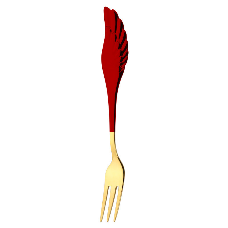 Angel Wings Spoon – Cucchiaino e Forchetta con Ali in Acciaio 304