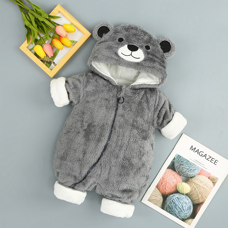 Teddy Soft – Tutina Orsetto in Cotone con Cappuccio e Orecchiette (6-9 mesi, 9-12 mesi, 12-18 mesi, 24-36 mesi)