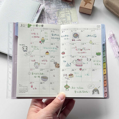 Agenda in Pelle con Indice Arcobaleno