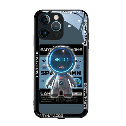 Glow-Astro: Cover Astronauta Luminosa (Iphone 13-14 / 13 Mini / 14 Plus / 13-14 Pro / 13-14 Pro Max)