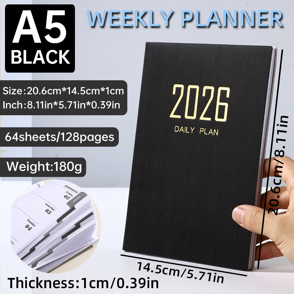 Agenda Settimanale Slim in Pelle A5
