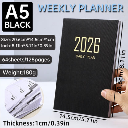 Agenda Settimanale Slim in Pelle A5