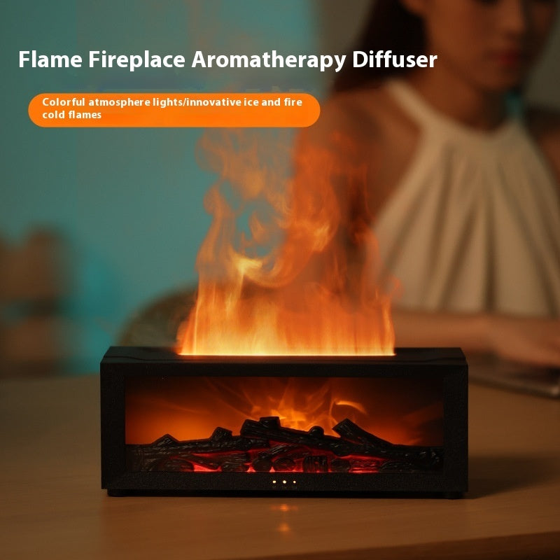 3D Zen Fireplace - Ultrasonic Humidifier with Realistic Flame Effect
