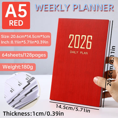 Agenda Settimanale Slim in Pelle A5