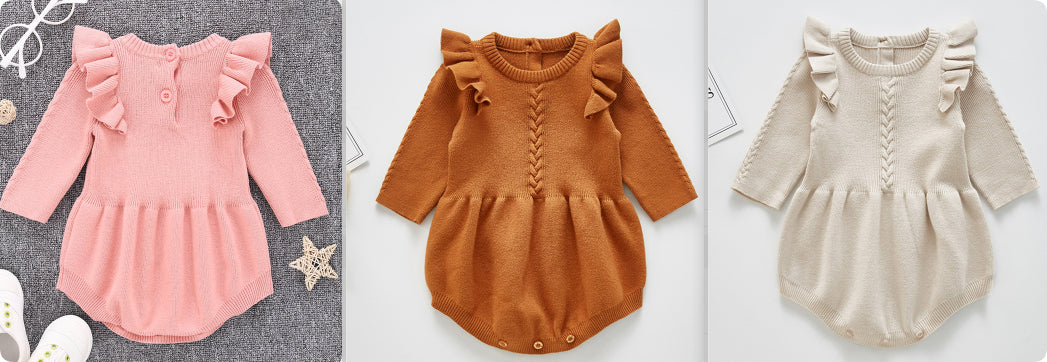 Preppy Girl – Body in Cotone Effetto Finto Maglioncino (6-9 mesi, 9-12 mesi, 12-18 mesi, 24-36 mesi)