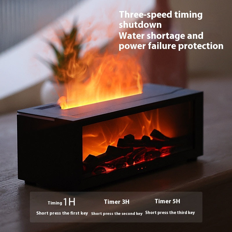 3D Zen Fireplace - Ultrasonic Humidifier with Realistic Flame Effect