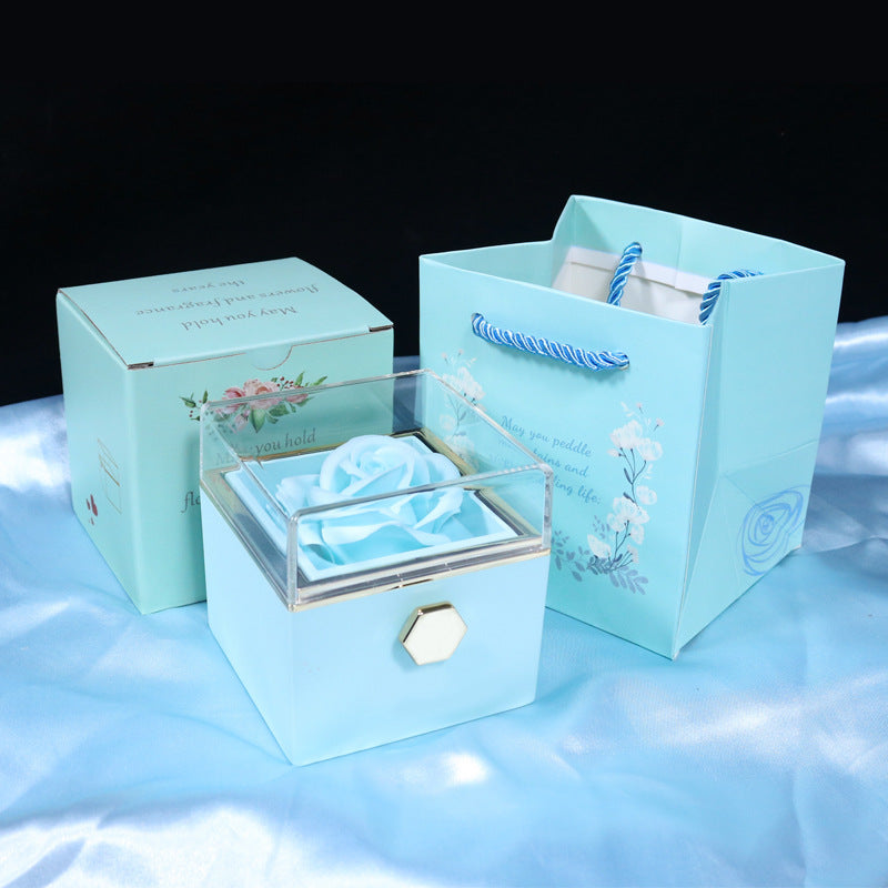 Gift Box with Jewel embellished with an eternal rose