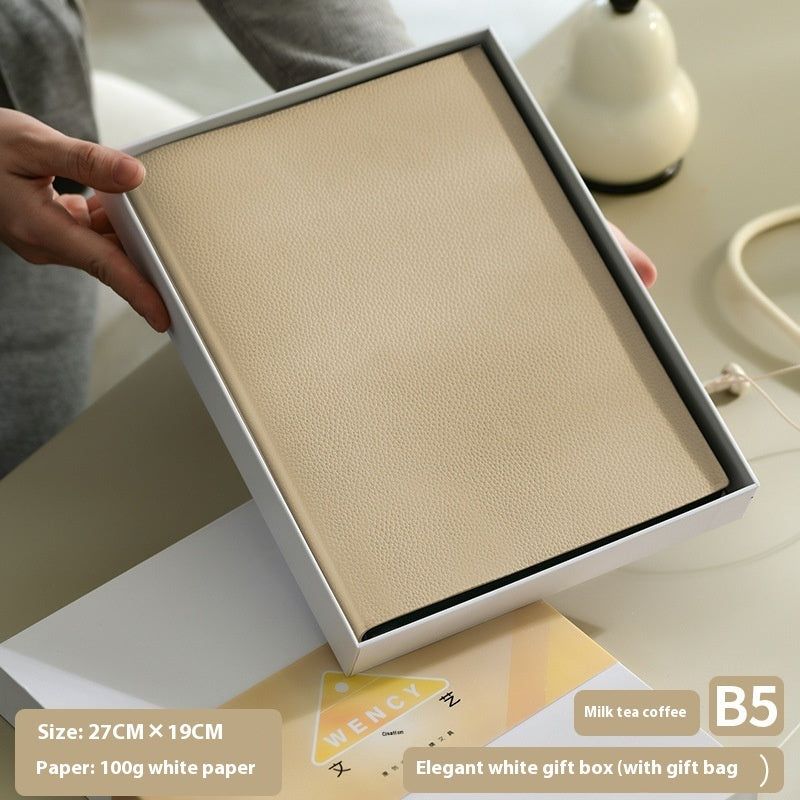Notebook in Pelle Morbida Motivo Litchi