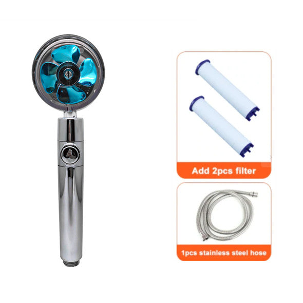 Soffione Doccia Turbo Jet con Filtro a Elica