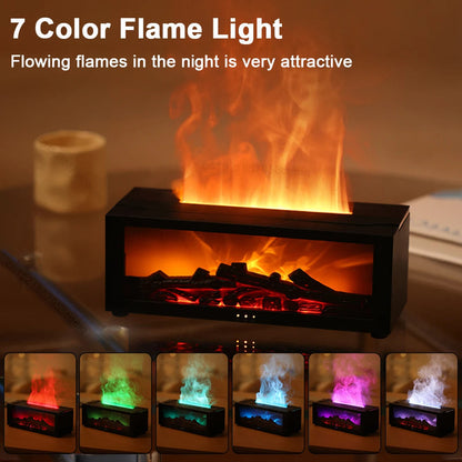 3D Zen Fireplace - Ultrasonic Humidifier with Realistic Flame Effect