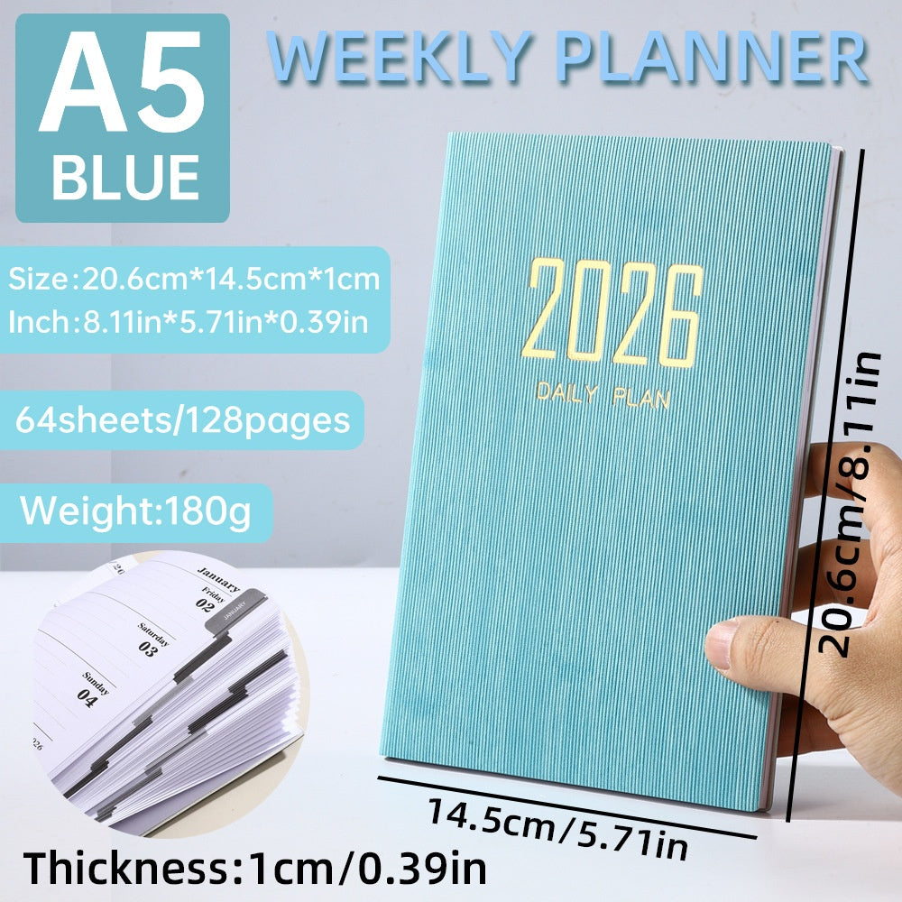 Agenda Settimanale Slim in Pelle A5