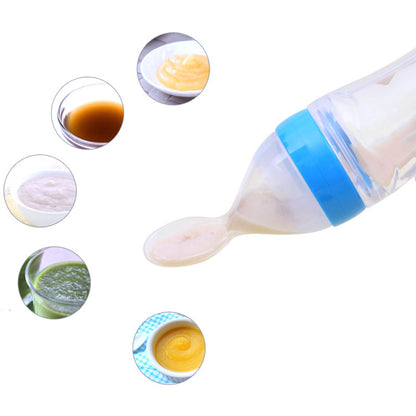 First Bite - Biberon Dosatore con Cucchiaio in Silicone per Omogeneizzati