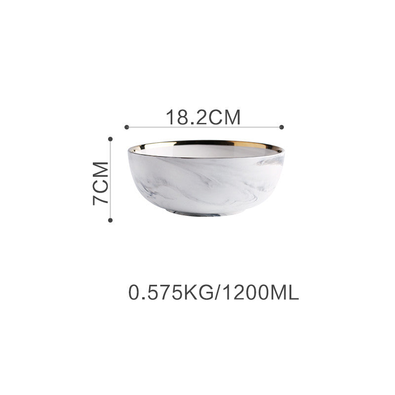 Set Piatti con Texture Marmo Moderno