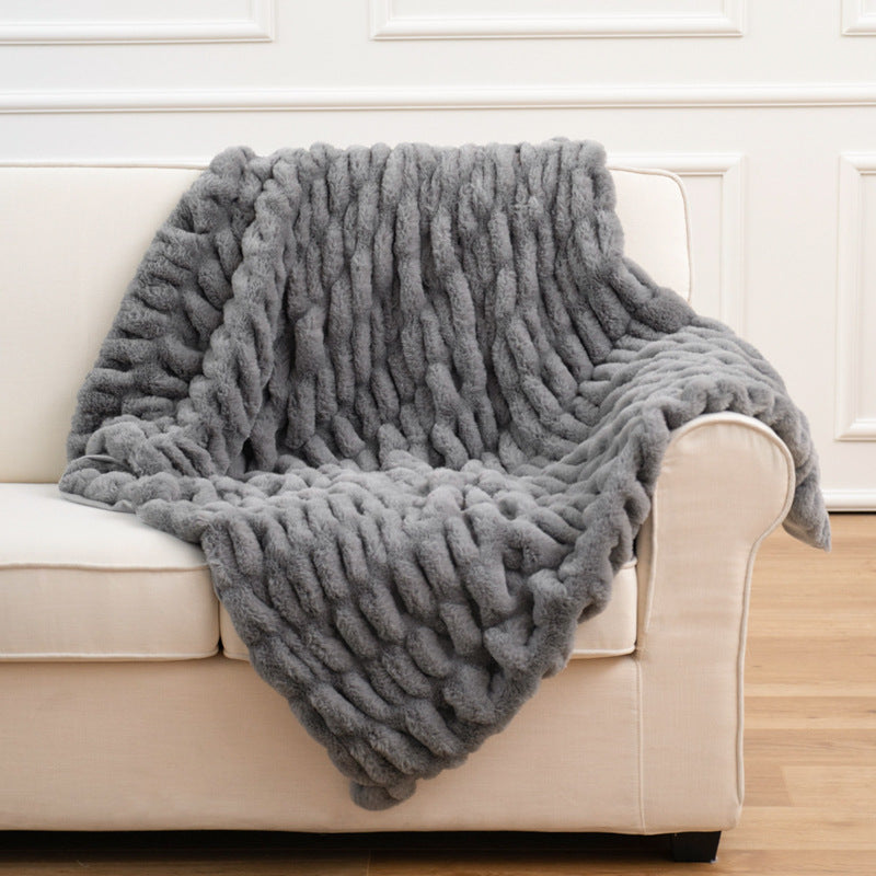 Tie-Dye Rabbit Fur Blanket – Coperta in Pelliccia Sintetica Tie-Dye
