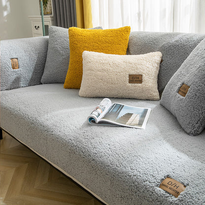 Winter Lamb-Wool Cover – Copridivano Spesso in Lana d'Agnello Antiscivolo