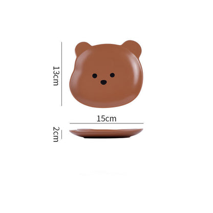 Cute Bear Plate – Piatto e Tazza a Forma di Orsetto Cartoon