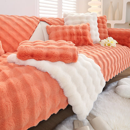 Rabbit Plush Non-Slip – Cuscino da Divano in Eco-Pelliccia Antiscivolo