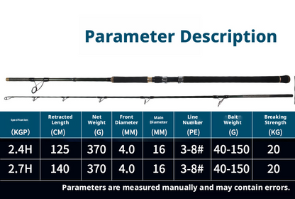 Canna da Pesca Deep Sea Killer 2,4m/2.7m