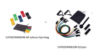 Rainbow Bands – Set 5 Fasce Elastiche Yoga a Resistenza Graduata