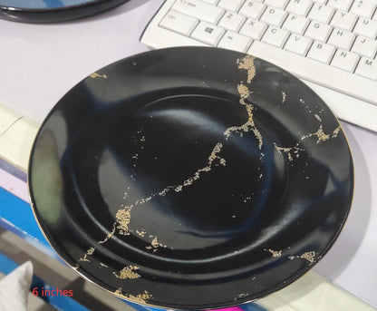 Set Piatti Orientali Nile - Marmo & Oro Blue Ocean