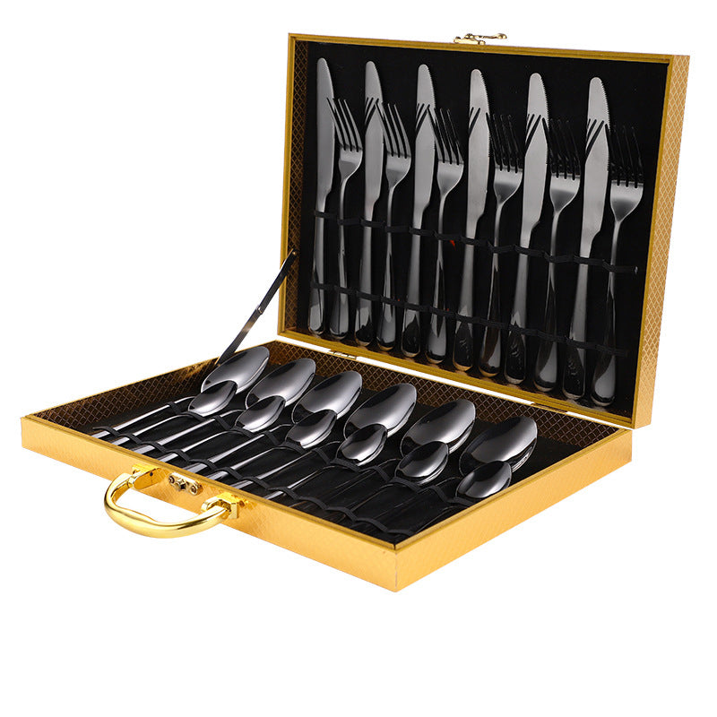 Nile Royal Gold - Set Posate 24 Pezzi con Valigetta Luxury