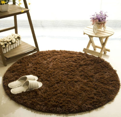Faux Fur Long Shag Rug – Tappeto Rotondo a Pelo Lungo in Pelliccia Sintetica