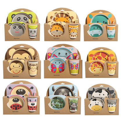 Eco-Bambù Kids Set – Set pappa 5 pezzi in fibra di bambù