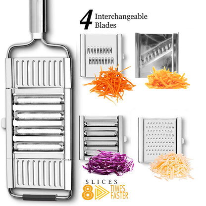 Grattugia Multifunzione con Lame Interscambiabili