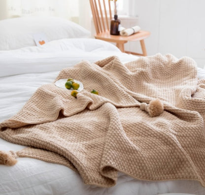 Coperta Nordica a Maglia con Frange