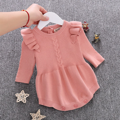 Preppy Girl – Body in Cotone Effetto Finto Maglioncino (6-9 mesi, 9-12 mesi, 12-18 mesi, 24-36 mesi)