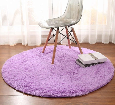Faux Fur Long Shag Rug – Tappeto Rotondo a Pelo Lungo in Pelliccia Sintetica