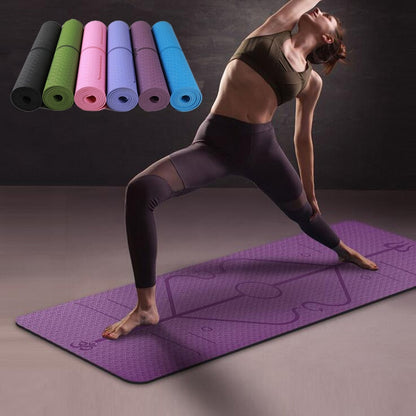 Guided Balance – Tappetino Yoga in TPE con Linee di Posizione