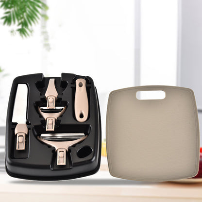 Kit Chef Smart 5-in-1: Tagliere e Utensili Salva-Spazio