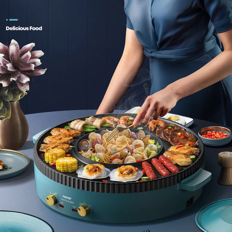 All-in-One BBQ Stew – Macchina Multifunzione per Griglia, Stufato e Arrosto