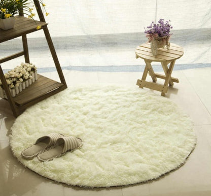 Faux Fur Long Shag Rug – Tappeto Rotondo a Pelo Lungo in Pelliccia Sintetica