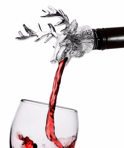 Deer Head Aerator – Versatore e Tappo Vino Testa di Cervo